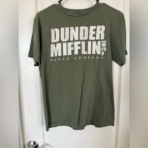 The Office Dundee Mifflin Green Tshirt Small